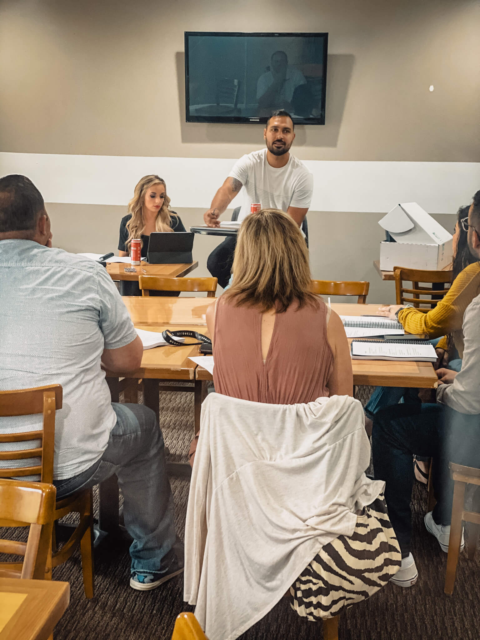 people sitting at table