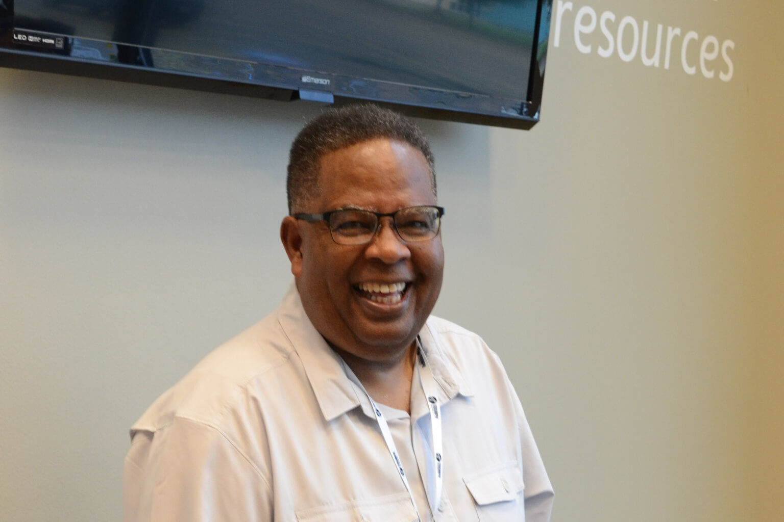 man smiling at camera