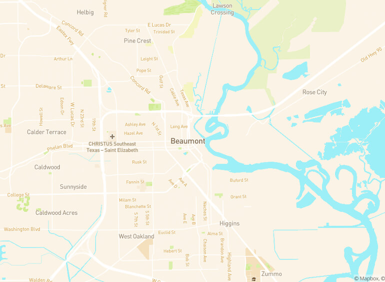 beaumont map
